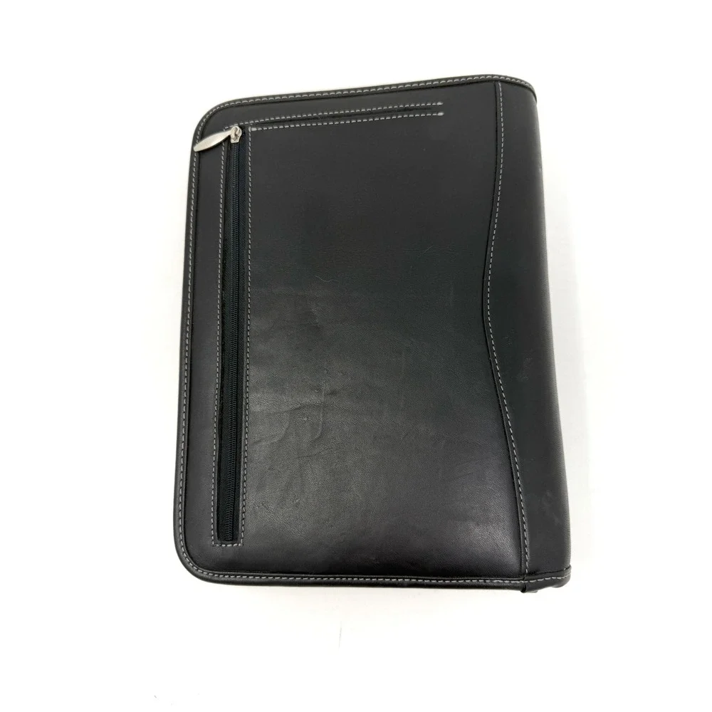 Franklin Covey Black Zip Around Planner Binder Organizer 1.5
